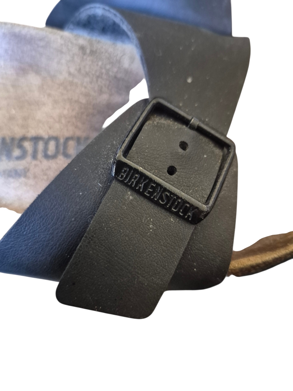 Birkenstock Black Leather Slide Sandals - Picture 9 of 9